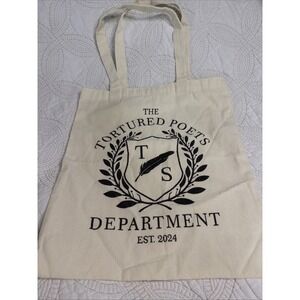 Taylor Swift TTPD Tote Bag Inspiration Tortured Poets Dept Canvas Shop Grocery